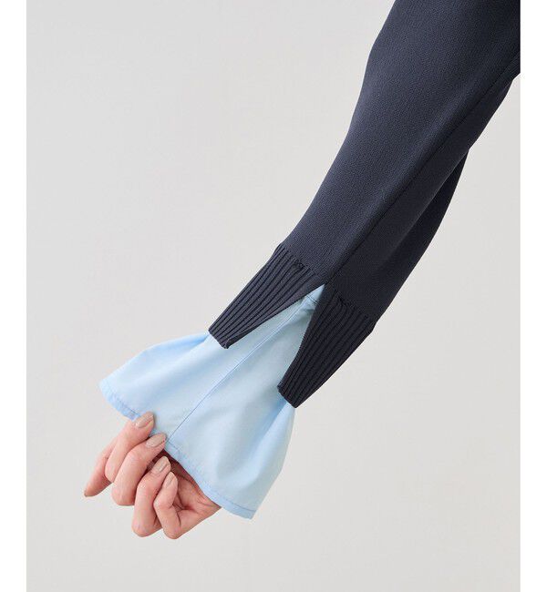 Rope&rsquo;Picnic「襟フリルドッキングカーディガン」|カーディガン|