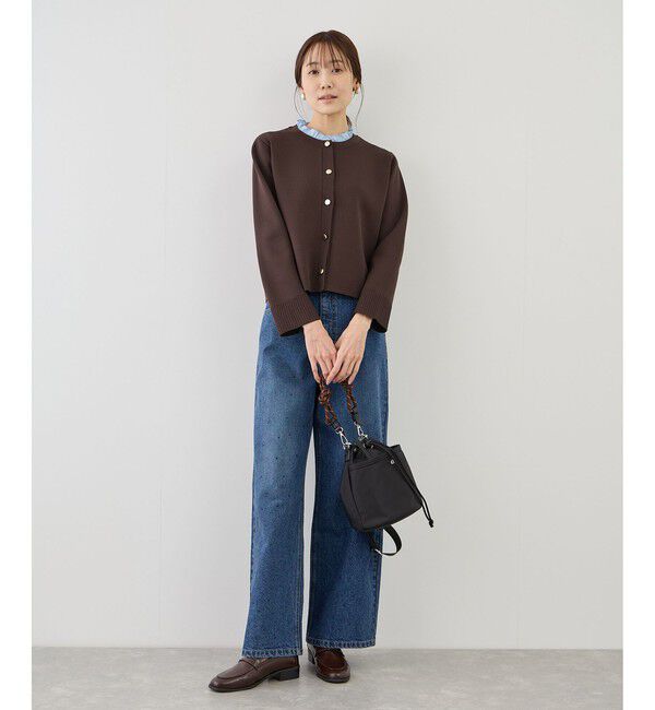 Rope&rsquo;Picnic「襟フリルドッキングカーディガン」|カーディガン|
