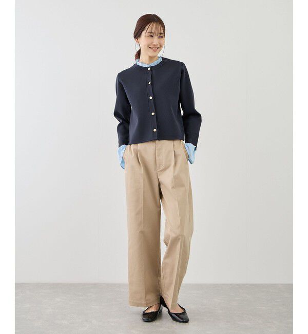 Rope&rsquo;Picnic「襟フリルドッキングカーディガン」|カーディガン|