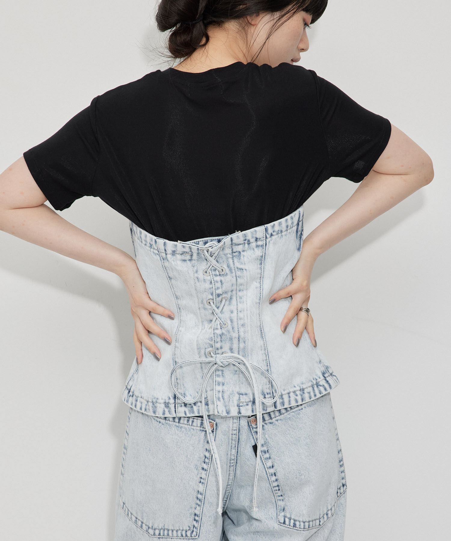 ADAM ET ROPE'「【環境配慮・セットアップ対応】デニムビスチェ」|その他|