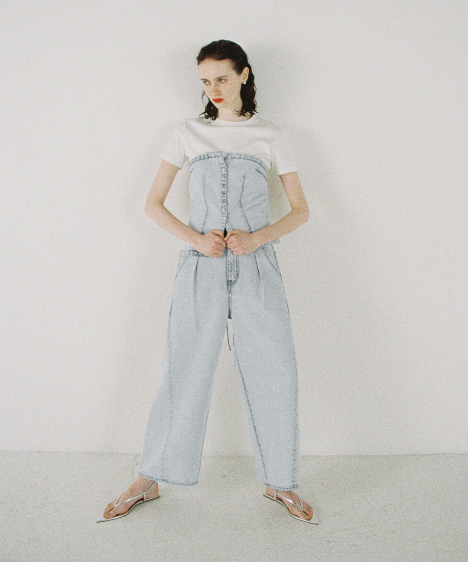 ADAM ET ROPE'「【環境配慮・セットアップ対応】デニムビスチェ」|その他|