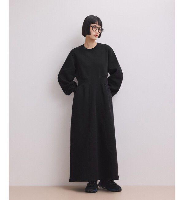 ADAM ET ROPE'「【WEB限定】ウエストリブスウェットワンピース」|ワンピース|