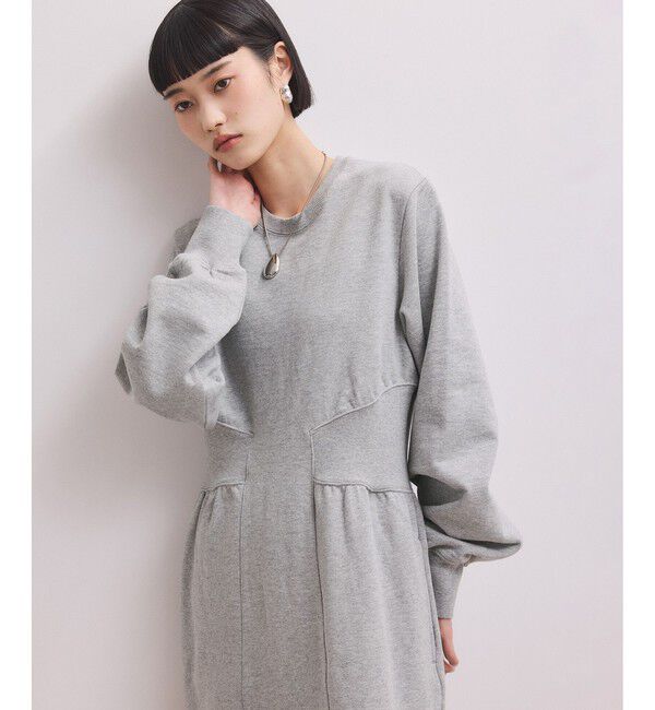 ADAM ET ROPE'「【WEB限定】ウエストリブスウェットワンピース」|ワンピース|
