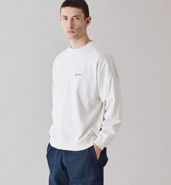 GYMPHLEX「Gymphlex | コットンジャージー クルーネック長袖Tシャツ MEN」|Tシャツ・カットソー|