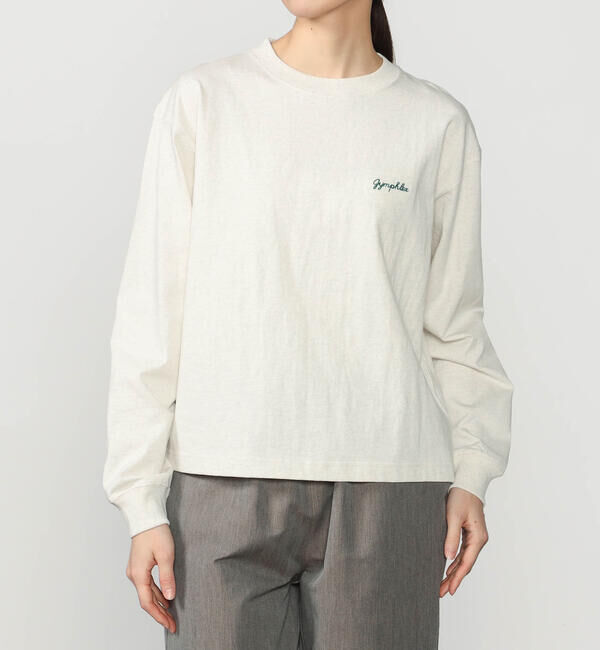 GYMPHLEX「Gymphlex | コットンジャージー クルーネック長袖Tシャツ WOMEN」|Tシャツ・カットソー|WHITE系1
