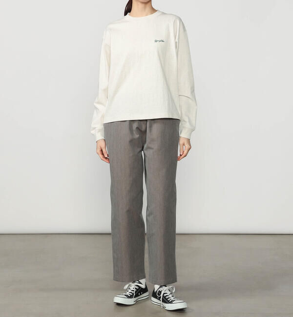 GYMPHLEX「Gymphlex | コットンジャージー クルーネック長袖Tシャツ WOMEN」|Tシャツ・カットソー|