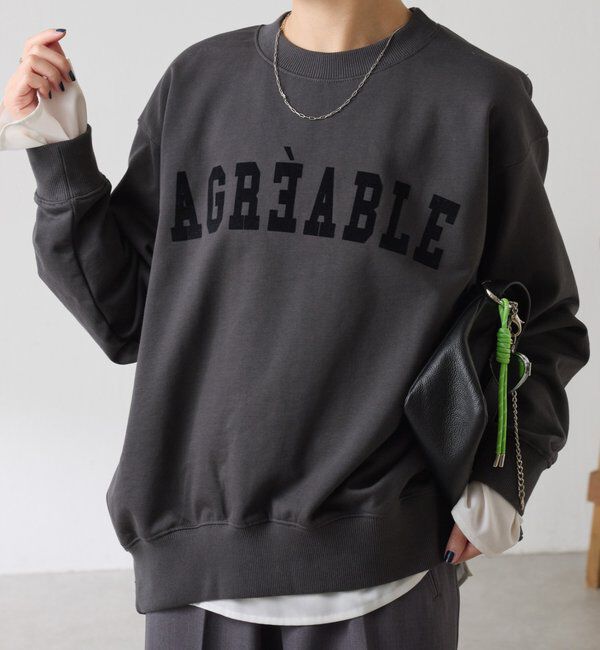  「ロゴスウェット」|Tシャツ・カットソー|チャコールグレー