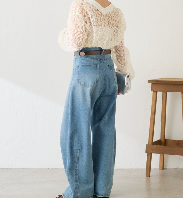  「ギャザー切替シャツカーディガン」|シャツ・ブラウス|