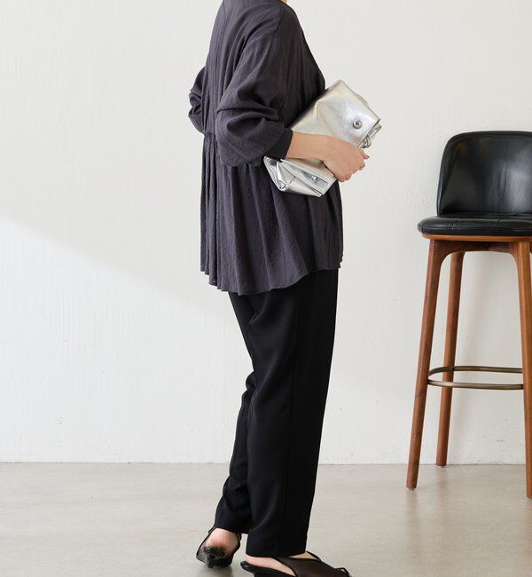  「ギャザー切替シャツカーディガン」|シャツ・ブラウス|