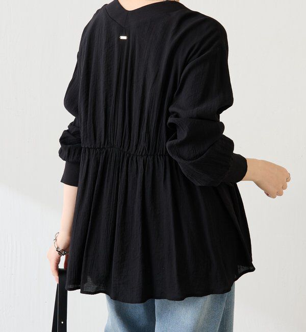  「ギャザー切替シャツカーディガン」|シャツ・ブラウス|