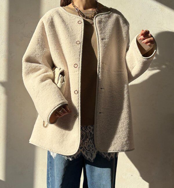  「リバーシブルボアコート」|その他|