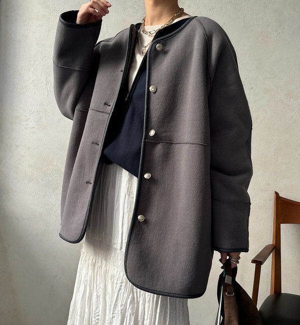  「リバーシブルボアコート」|その他|