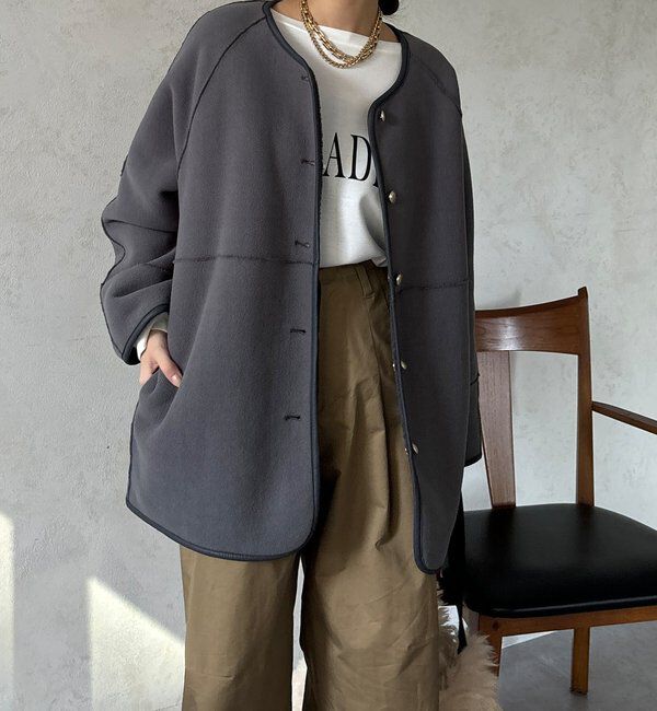  「リバーシブルボアコート」|その他|