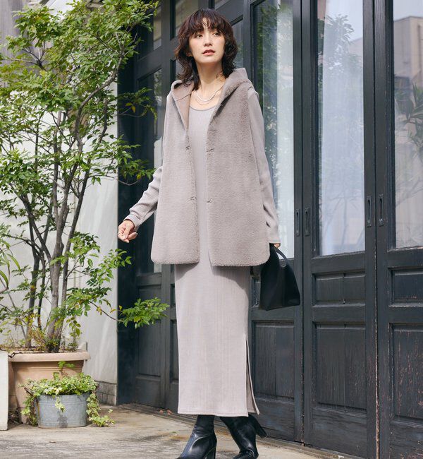  「【全骨格細見え】NEW2WAYロングリブワンピース」|ワンピース|