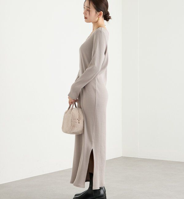  「【全骨格細見え】NEW2WAYロングリブワンピース」|ワンピース|