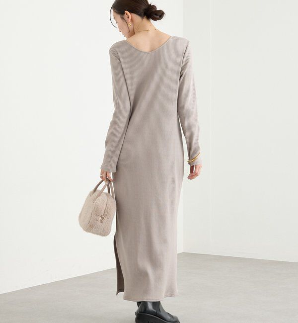  「【全骨格細見え】NEW2WAYロングリブワンピース」|ワンピース|