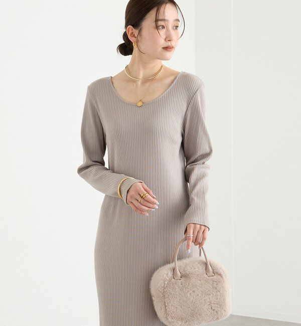  「【全骨格細見え】NEW2WAYロングリブワンピース」|ワンピース|