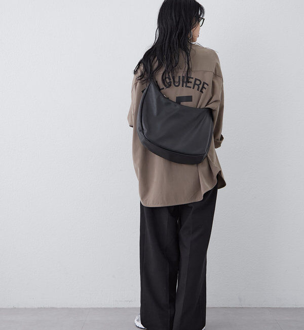  「ソフトレザーラウンドビッグショルダーバッグ」|ショルダー・メッセンジャー|