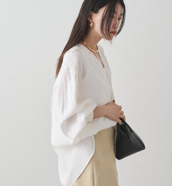  「袖リブV ブラウス」|シャツ・ブラウス|