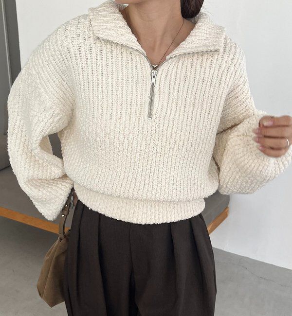  「ハーフジップニット」|ニット・セーター|