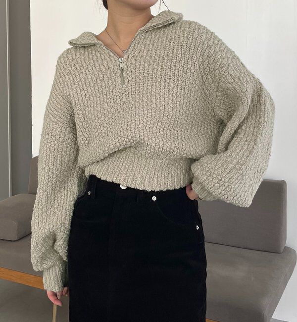  「ハーフジップニット」|ニット・セーター|