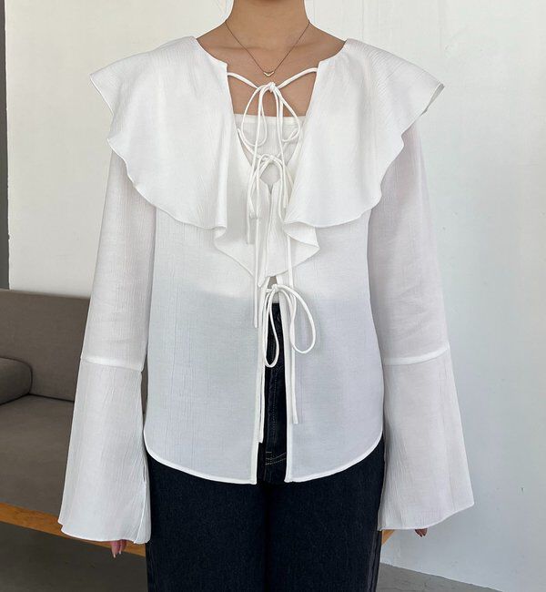  「フリルリボンブラウス」|シャツ・ブラウス|