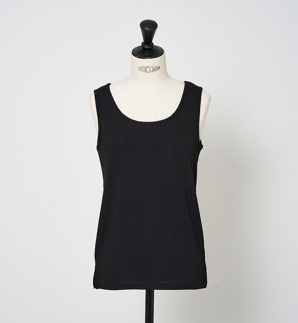 collex「テレコタンクトップ」|キャミソール|ブラック