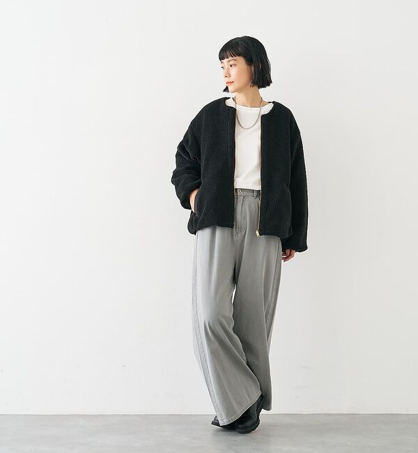 collex「キルト&times;ボアリバーシブル中綿ブルゾン」|ブルゾン・スタジャン|