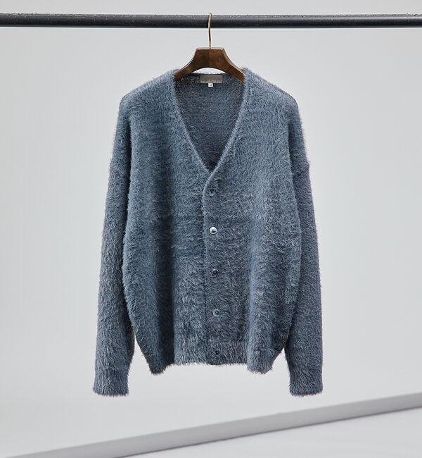 ABAHOUSE「【AH ABAHOUSE】シャギー ニット カーディガン【ユニセックス着用可】」|カーディガン|グレー