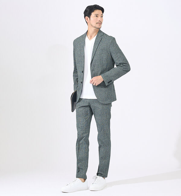 ABAHOUSE「【セットアップ対応 / 軽量 / ハイパーストレッチ】ワッシャー プリント スラ」|スラックス|