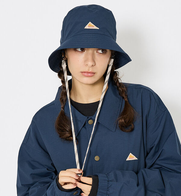 ABAHOUSE「【KELTY/ケルティー】/ワンポイント　紐付き配色バケットハット / アドベン」|その他|ネイビー