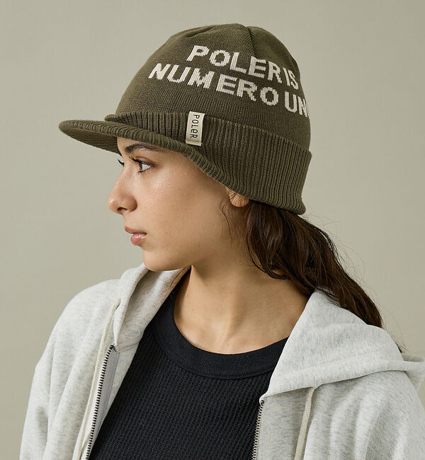 ABAHOUSE「【POLER / ポーラー】BRIM BEANIE / ブリム ビーニー/ユニセ」|その他|カーキ