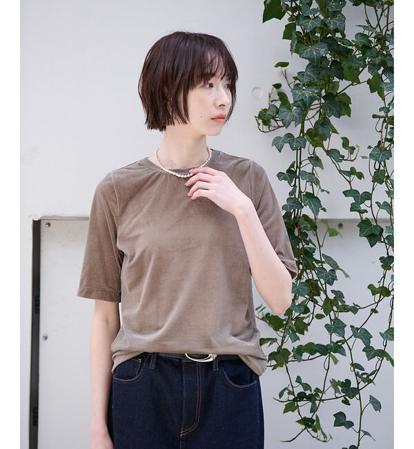 Rouge vif「【MICA&DEAL/マイカアンドディール】ベロアTEE / シアーベロア /」|Tシャツ・カットソー|