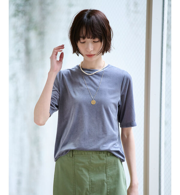 Rouge vif「【MICA&DEAL/マイカアンドディール】ベロアTEE / シアーベロア /」|Tシャツ・カットソー|