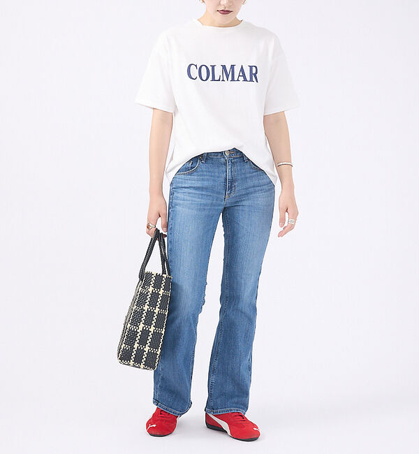 Rouge vif「【MOON BIRD/ムーンバード】手編みのメルカドバッグM/縦長/ギフト【WE」|トートバッグ|