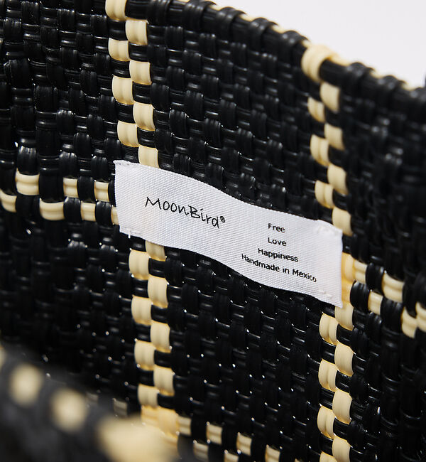 Rouge vif「【MOON BIRD/ムーンバード】手編みのメルカドバッグM/縦長/ギフト【WE」|トートバッグ|