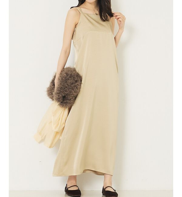 abahouse mavie「ダブルストラップキャミワンピース」|ワンピース|クリーム