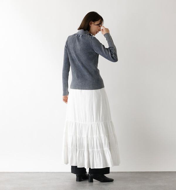 abahouse mavie「Wジップリブハイネックカーデ」|カーディガン|