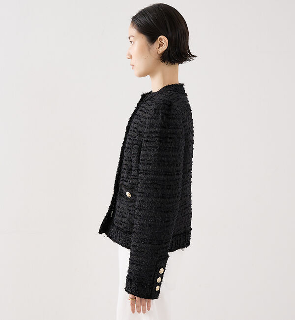 The Store by C' 「【COCUCA】クルーネックツイードジャケット」|ノーカラージャケット|