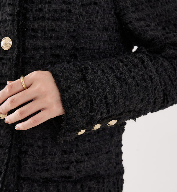 The Store by C' 「【COCUCA】クルーネックツイードジャケット」|ノーカラージャケット|