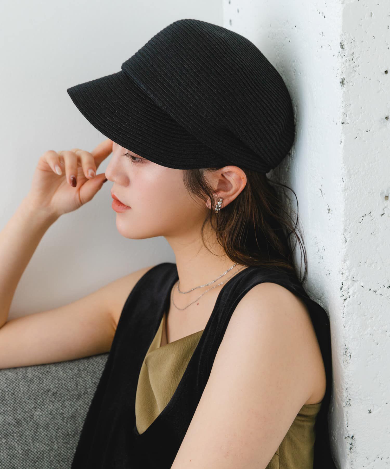 RODE SKO「洗えるたためるキャスケット」|キャップ・キャスケット|ブラック