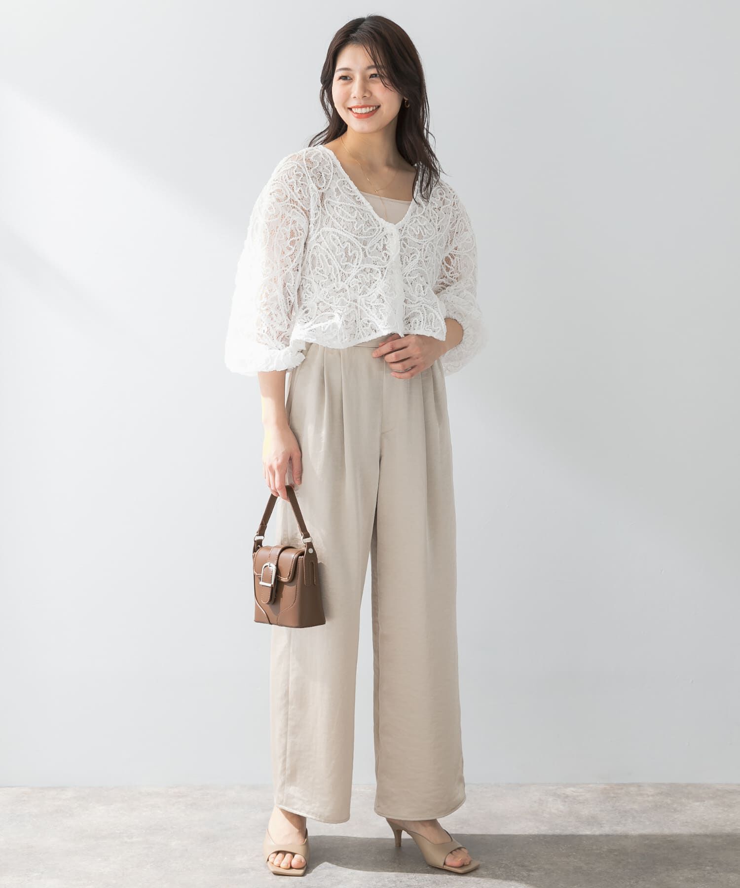 URBAN RESEARCH ROSSO「F by ROSSO　コードレースブラウス」|シャツ・ブラウス|