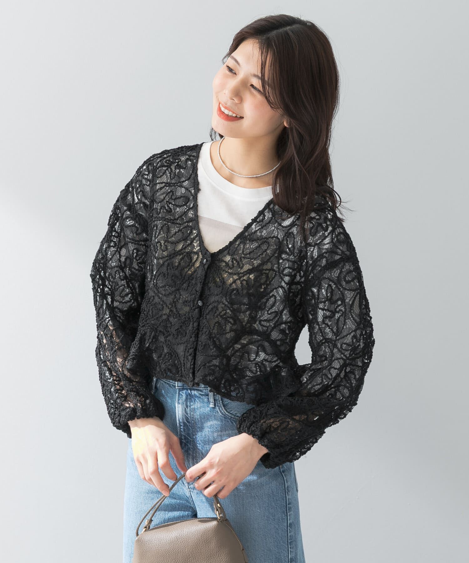 URBAN RESEARCH ROSSO「F by ROSSO　コードレースブラウス」|シャツ・ブラウス|