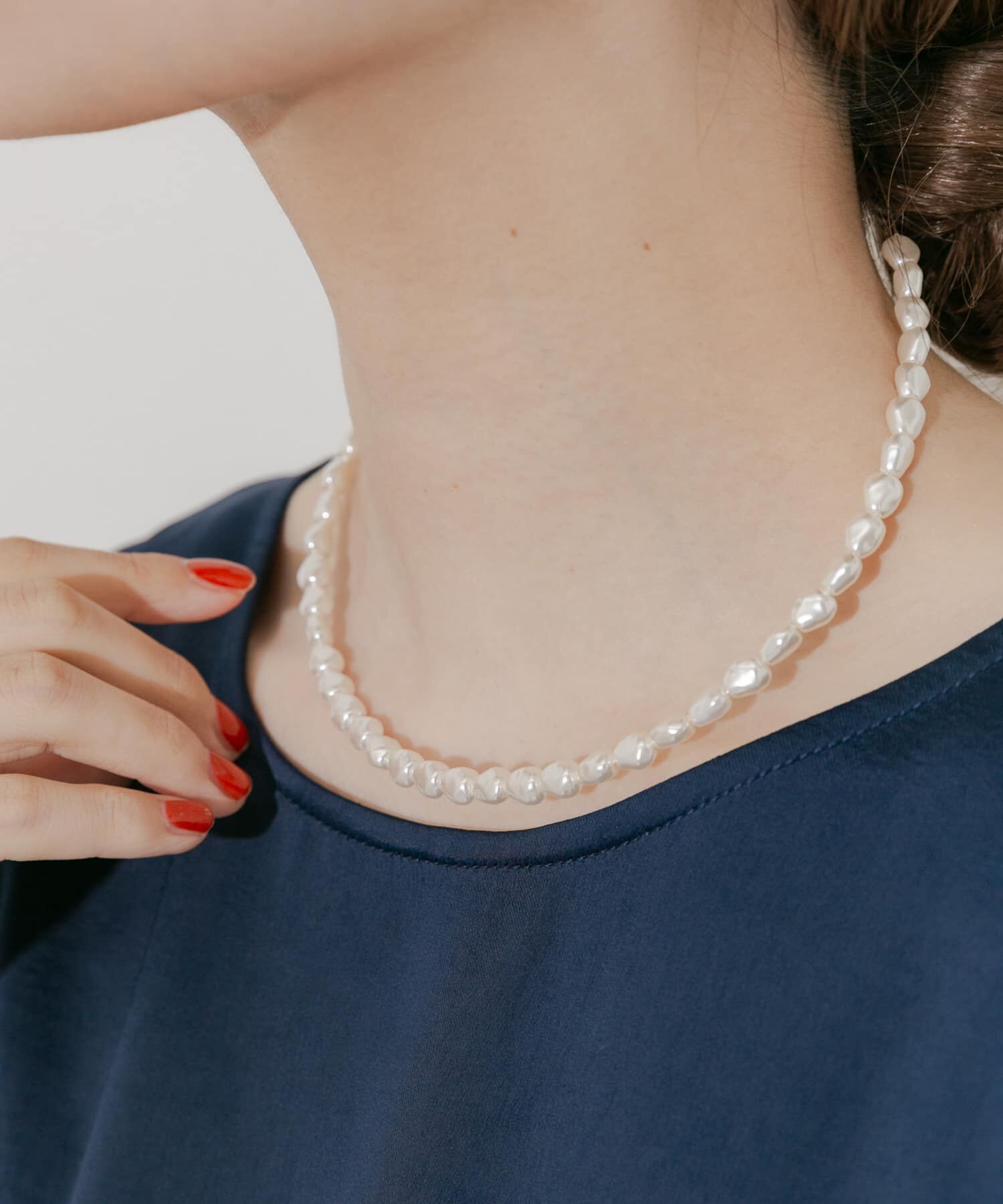 SMELLY「イビツパールネックカフ」|ネックレス|