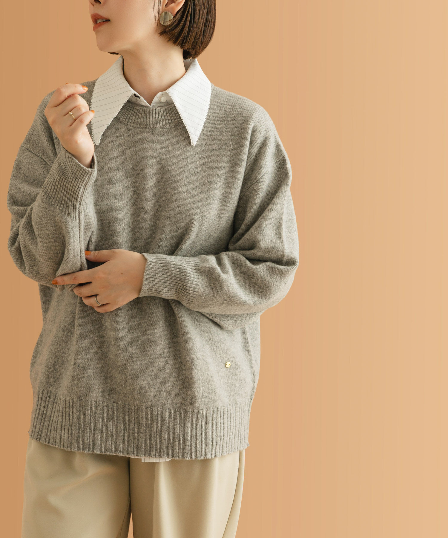 URBAN RESEARCH ROSSO「F by ROSSO　ハミルトンクルーネックニット」|ニット・セーター|