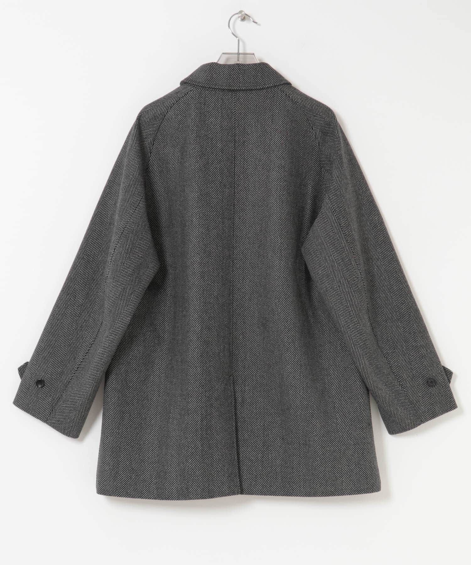 URBAN RESEARCH「WINDPROOF TWEED HALF COAT」|ノーカラーコート|