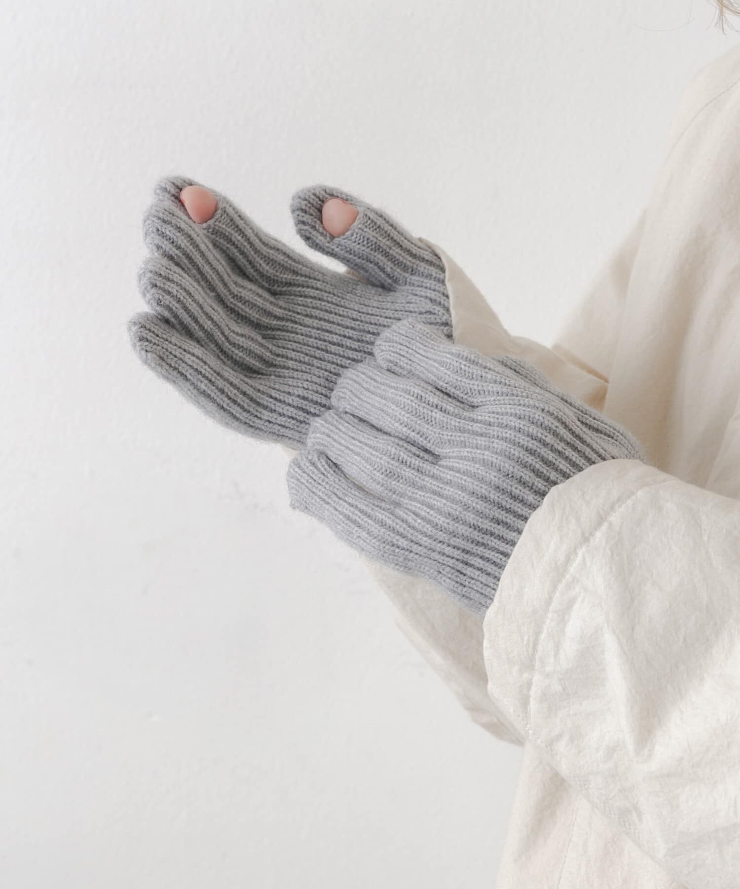 SMELLY「バイカラーホールタッチグローブ」|手袋|