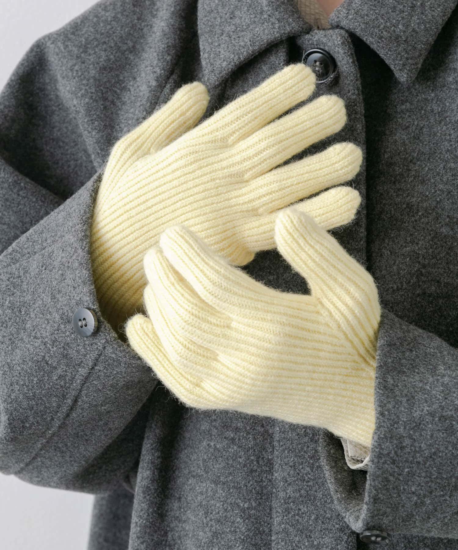 SMELLY「バイカラーホールタッチグローブ」|手袋|