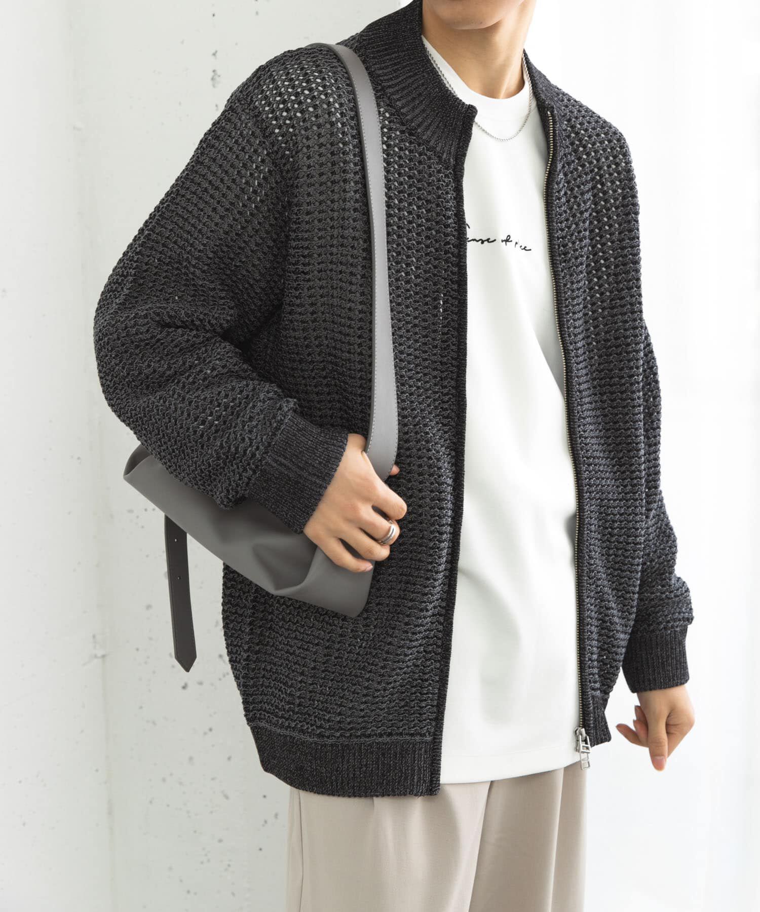 SENSE OF PLACE by URBAN RESEARCH「『ユニセックス』『洗濯可』シアーメッシュドライバーズカーディガン」|カーディガン|