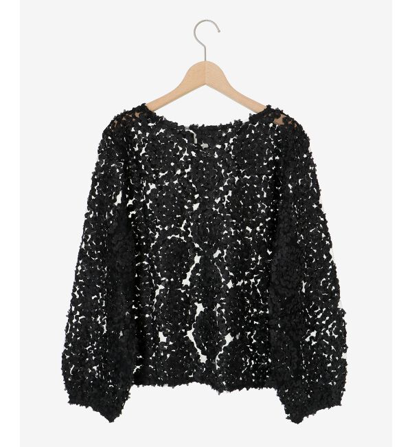 le.coeur blanc「【手洗い可能】CHOKLATE PARIS モチーフレーストップス」|Tシャツ・カットソー|